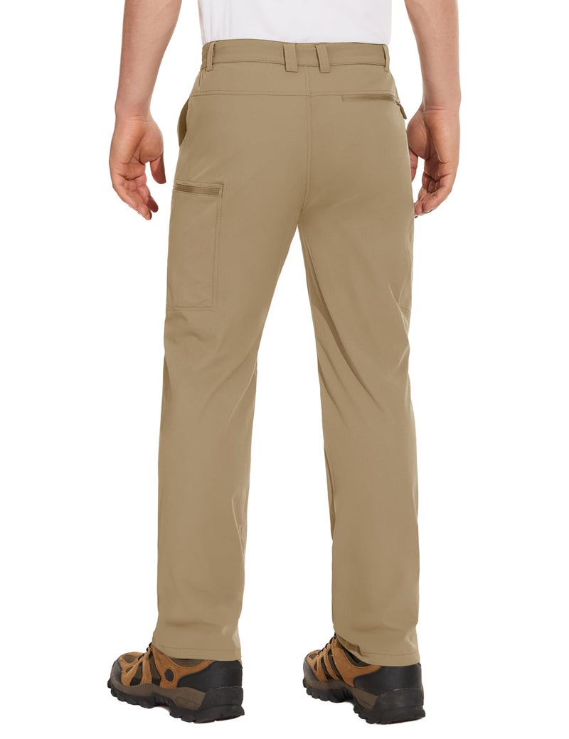 MAGCOMSEN Hiking Pants for Men Quick Dry Water Resistant Summer Work Pants Light Weight Travel Fishing Outdoor Khaki - Image 2